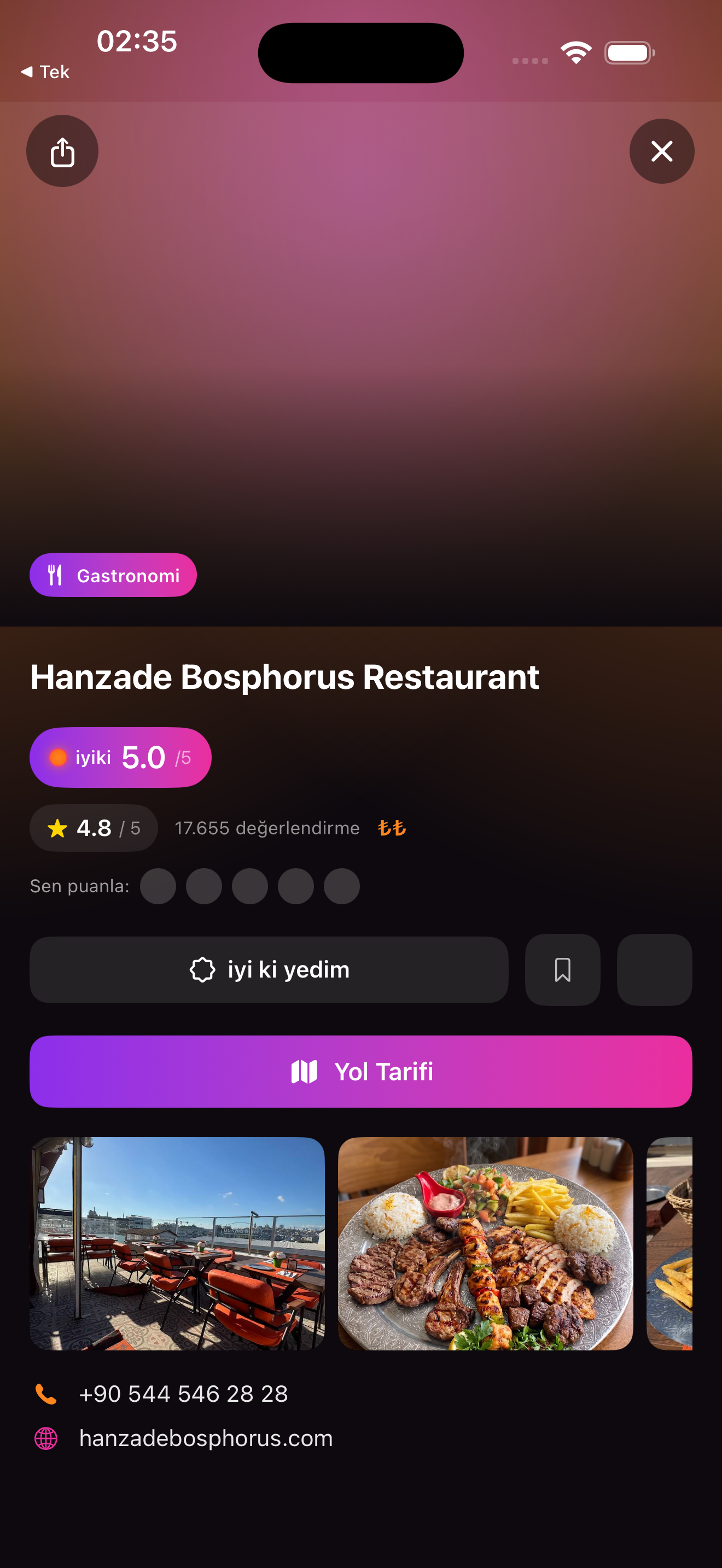 Restoran detayı